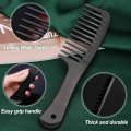 🖤 Heat Resistant Wide Tooth Comb for Curly & Thick Hair | Anti Breakage Detangler Comb for Men & Women. 