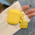 Yellow Color Case Simple AirPods Pro Protective Case Cute Solid Color Case Apple Earphone Case Silicone Anti Falling Silicone Protective Cover. 