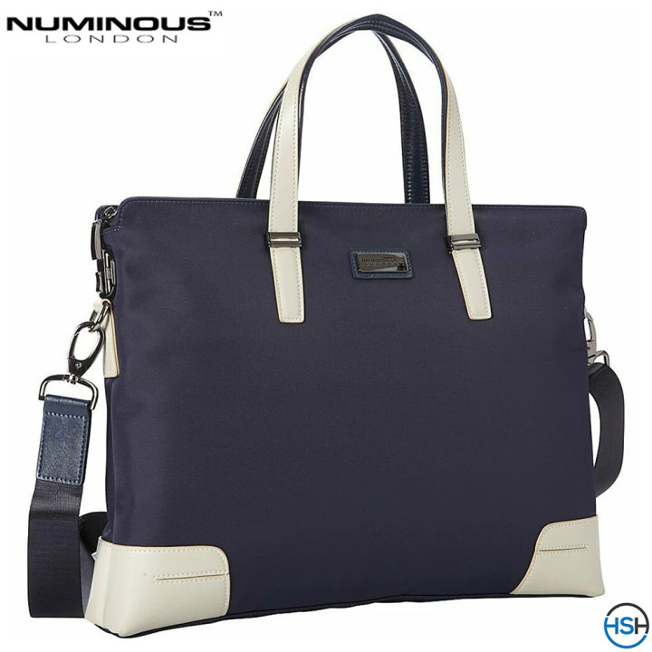 Numinous London SMART Executive Business Shoulder Bag With Built-in Power Bank for Girls Women 11701 (Blue)