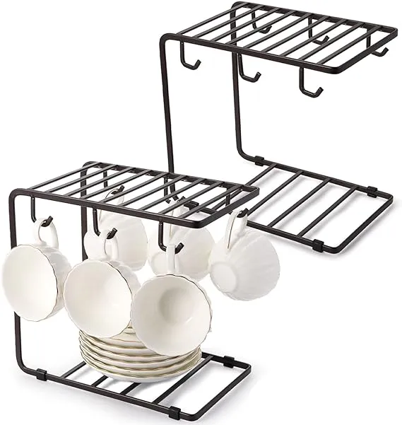 Metal%20Mug%20Tree%20Holder%20Stand%20for%20Counter-Rustic%20Coffee%20Cup%20Holder%20for%20Counter-6%20Mug%20Rack%20Organizer%20for%20Kitchen%20Cabinet-Mug%20and%20Plate%20Holder-Black%20-%20Image%202