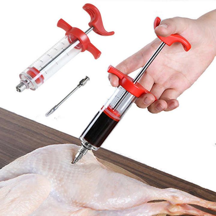 Marinade Injector Flavor Meat Poultry Stainless Steel Infuser Kitchen Tools Accessories BBQ 30ml/1oz
