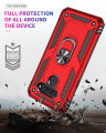 Lereach For LG K50 / Q60 Mobile Phone Case TPU Hard Ring Car Ring Bracket Shockproof Back Cover. 