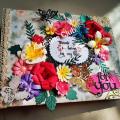 scrap book or handmade photo album. 