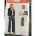 New Look K6351 sewing pattern trouser, skirt, jacket & top sz US 10-22 unused. 