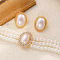 Three-Layer Pearl Necklace for Women, Niche Style, Elegant Bridal Dress Chain Necklace, Fashion Jewelry. 