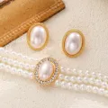 Three-Layer Pearl Necklace for Women, Niche Style, Elegant Bridal Dress Chain Necklace, Fashion Jewelry. 