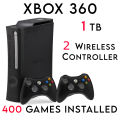 Xbox 360 Jtag 320GB, 500GB, 1TB 200-400 Games Installed 2 Wireless Controllers. 