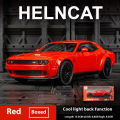 1:32 Scale Dodge Challenger Hellcat Die-Cast Metal Toy Car - Pull Back Model with Sound and Light.. 