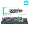 HP GK400F RGB MECHANICAL GAMING KEYBOARD gk400 f  WITH METAL PANEL AND BLUE SWITCH 400f. 