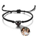 Wholesale New Projection Bracelets Stainless Circle Photo Bracelet Customized Colorful Woven Projection Bracelet Adjustable. 