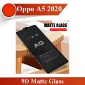 Oppo A5 2020 9D Matte Glass Protector, Full Edge To Edge Black Screen Protector For A5 2020. 