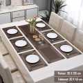 9 Pcs Table Mat & Table Runner Set Heat Resistant Placemats, Stain Resistant Washable PVC Table Mats for Dining Table Woven Placemat. 