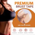 REFUN Breast Band Bra Invisible Self-Adhesive Strapless Adhesive Bra with 1 Pairs Silica Gel Breast Lift Tape for AE Cup Large Breasts. 