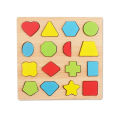 Wooden 16 Shapes Puzzles for Toddler - Puzzles Learning Toys for Kids Boys and Girls - Early Education Shape Puzzle for Toddlers - Multicolor. 