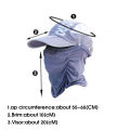 Baseball Hat Veil Fastener Tape Washable Anti UV Baseball Cap Veil. 