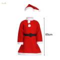 Children Santa Claus Costume Kids Christmas Costumes for Festival Role to 9 Year Old Girl. 
