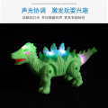 Children's electric leash dinosaur with light and music walking battery doll pull line cartoon cute baby toy. 