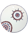 Creative Terracotta Glazed Round Ceramic Painting Plates 10 Pieces Full Box (Product of Denmark). 