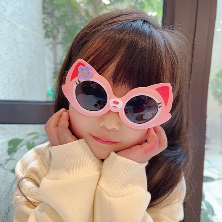 New Sunglasses For Children Girls Fashion Cartoon Baby Shading Sun Glasses Kids Cat Eye Little Cat Shape Glasses UV400 Eyewear Daraz.pk