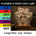 Gifts Creator Customised 3d illusion Table lamp, 3D Light Lamp, Night Lamp, Decoration Piece, Gift Piece | Heart Shape 3d lamp, anniversary decorations set for bedroom , anniversary decorations , anniversary Lamp , anniversary Table Lamp, Anniversary Name. 