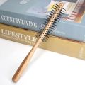 Curly Hair Styling Roller Comb Mini Round Nylon Hair Brush With Wooden Handle For Thin Or Short Hair Women Use salon accessories. 