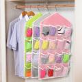 Pack of 3 16 Pockets Wall Wardrobe Hanging Organizer Socks Underwear Sundries Sorting Storage Bags Space Saver Wardrobe Organizer Bag. 