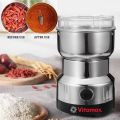 Vitamax Premium 304 Stainless Steel Blade Electric Grinder and Blender with 2-Speed Control, Portable Kitchen Appliance for Grinding Nuts, Fruits, and Blending Smoothies. 