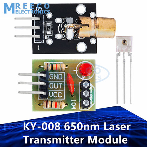 KY-008 650nm Laser Transmitter Module with Laser Sensor Module Non ...