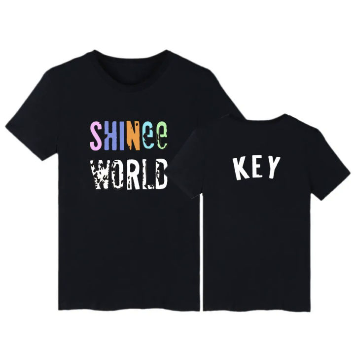 Shinee World T Shirt Kpop Fashion Men Women T Shirts Casual Summer Short Sleeve Tee Shirt Korean Style Plus Size T-shirt Tops