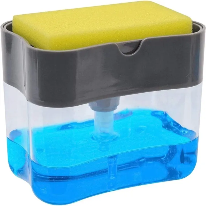 Discount%20Soap%20Dispenser%20and%20Sponge%20Caddy%20Holder,%202-in-1%20Innovative%20Plastic%20Durable%20Good%20Grips%20Dish%20Soap%20Pump%20&%20Brush%20Holder%20with%20Free%20Sponge%20for%20Kitchen%20Sink%20Bathroom%20Countertop,%20warm%20clever%20enlarge%20enlarge%20dull%20climb%20-%20Image%204