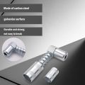 Grease Nozzle Adapter Grease Gun- Accessory 90 Degree Grease Coupler Adapter with Sleeve 3 Jaw Angle Grease Tool. 