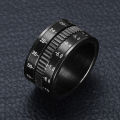 Fidget Anxiety Rotating Rings 12MM Camera Lens Stainless Steel Ring Stress Relieving Spinner Ring Jewelry for Men. 