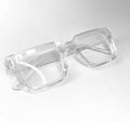 White Transparent Square Glasses For Men & Women. 