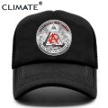 【LuckyBabyFans Store】CLIMATE New Anarchy Cap Men Anarchist Cap Cool Cap Mesh Black Baseball Net Trucker Cap Hat for Men. 