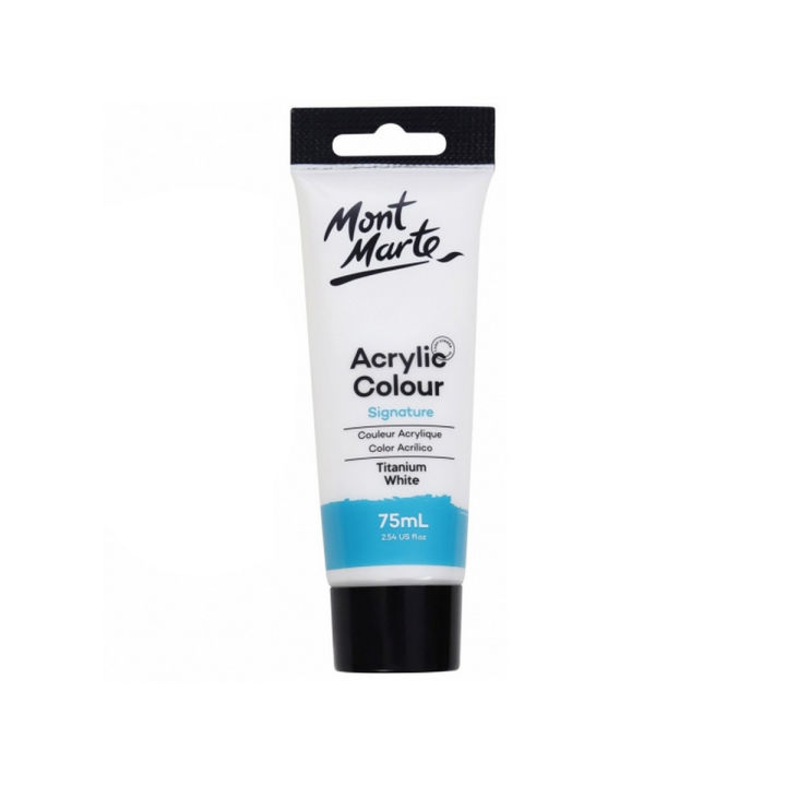Mont Marte Signature Acrylic Paint 75ml Tube - Titanium White