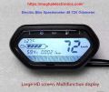 LCD Display 48V60V72V Speedometer Multi-Function Display Turning Odometer for Electric Bike Scooter DIY Parts SKATEBOARD ATV GAUGE Tricycle INSTRUMENT. 