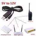 【Footprint】 Usb Dc 5V To Dc 12V Step Up Cable Module Converter 2.1X5.5Mm Male Connector. 