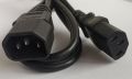 C13 to C14 Power Cord , Power Cord Extension Cable, IEC male to IEC female (C13-C14) 3M Black (Branded). 