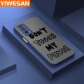 YIWESAN For IQOO Neo 5 Case Fashion Word Touch My Phone Thin Edge Frosted Transparent Hard Cases Shockproof Casing Full Cover Protect Case. 