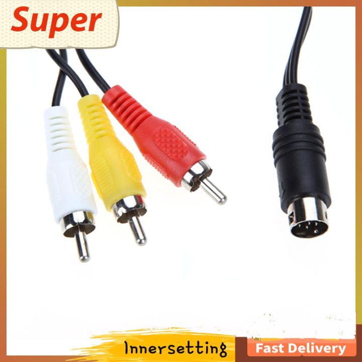 %E3%80%90inn%E3%80%91New%20Professional%20Black%201.8%20m%203%20RCA%209%20pin%20Audio%20Video%20AV%20Cable%20for%20Sega%20Genesis%202%20or%203%20-%20Image%206