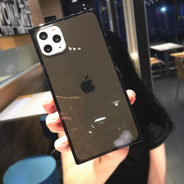 Transparent Square Phone Case For iPhone 11 Pro Max 7 8 Plus X XR XS Max 6 6s Solid Color Soft TPU Silicone Back Cover