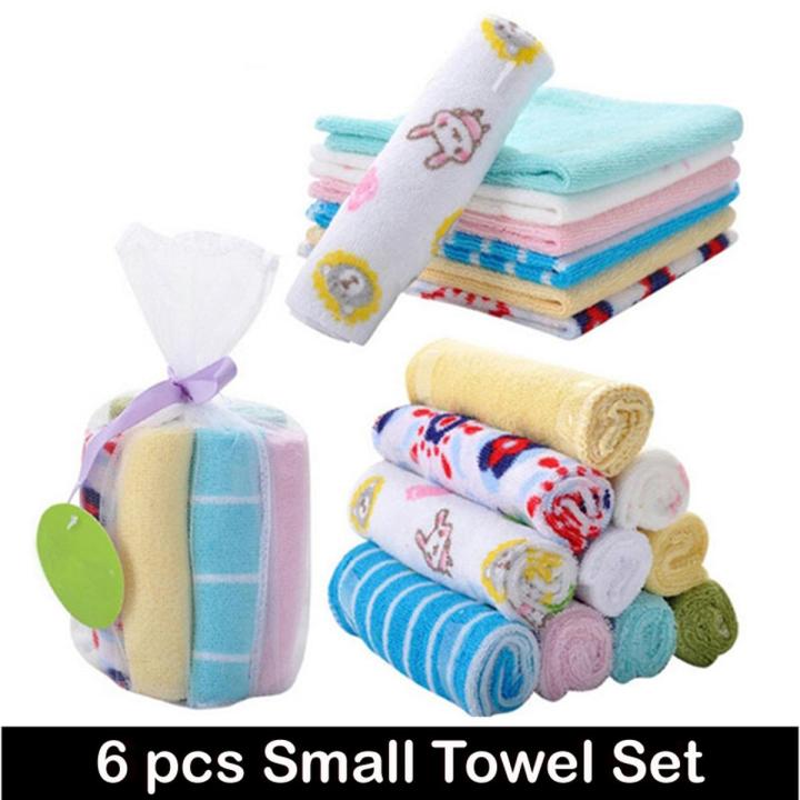 6 pcs Infant Newborn Bath Towel Washcloth Children Handkerchief