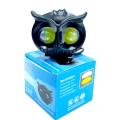 AKE 1-PCS of HJG OWL EYE LED Long Range OWL Mini Driving Plastic Body Light Dual Color High Low Beam Long throw brightest Light. 