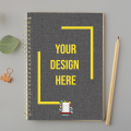 Light Blue Aesthetic-A4 Spiral Notebook with Plastic Sheet. 