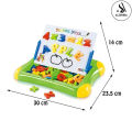 2 in 1 Magnetic Writing and Drawing Learning Case First / Second Classroom Imported High Quality - Educational Writing And Drawing Board Magnetic Whiteboard Magnetic Learning Case for Kids with Alphabets and Numbers Toy Best Birthday Gift For for Kids. 