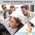 TWS Wireless Earphones VOTOMY Bluetooth Earphones in Ear 5.0 with 3D stereo microphone touch control 48H playing time Wireless Earbuds with portable charging case for Android/. 