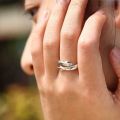 Loving Couple Hug Rings - Adjustable Retro Style For Men/Women - Silver/Golden Trendy New Arrival. 