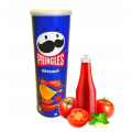Pringles Bursting Ketchup Potato Chips 165 Grams (Imported). 