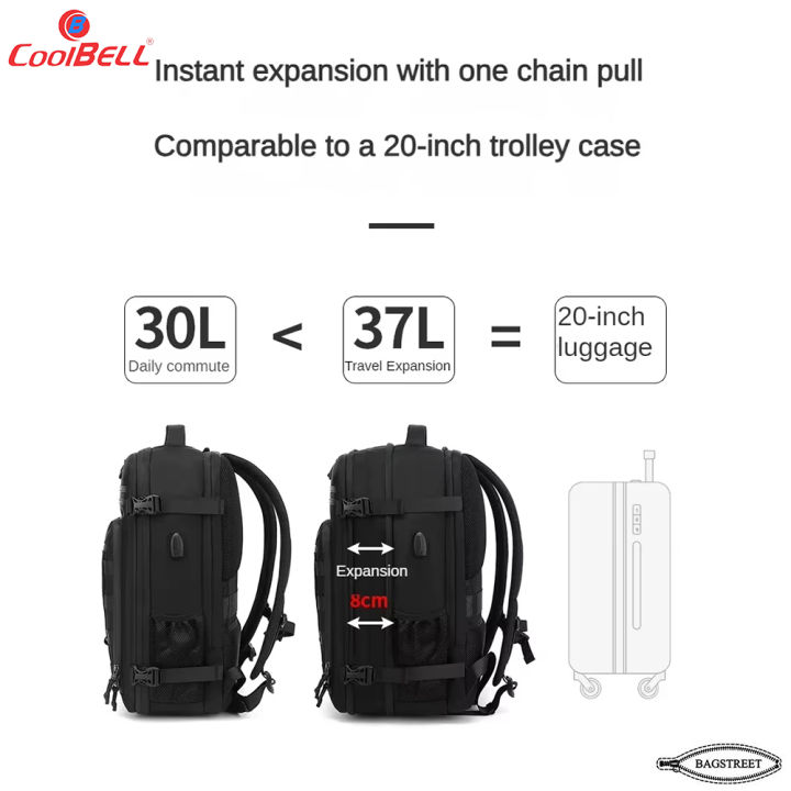 Coolbell%2017.3%20Laptop%20Backpack%20Daily%20Business%20Travel%2037L%20Expandable%20Backpack%20Men%20Large%20Capacity%2017/17.3%20Inch%20Laptop%20Backpack%20180%C2%B0%20Open%20With%20USB%20Port%20CB-8265%20-%20Image%206