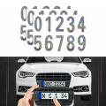 3pcs Nanofilm License Plate Sticker Waterproof Invisible Digital Sticker Reflective Digital Number Label Car Decorative Supplies. 